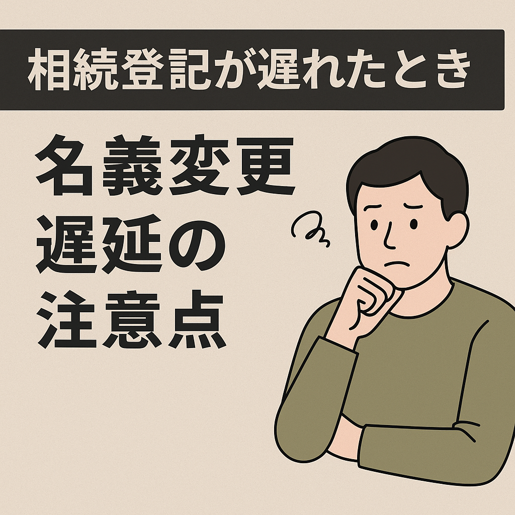 相続登記や名義変更が遅れたときのリスクを解説する記事のアイキャッチ画像