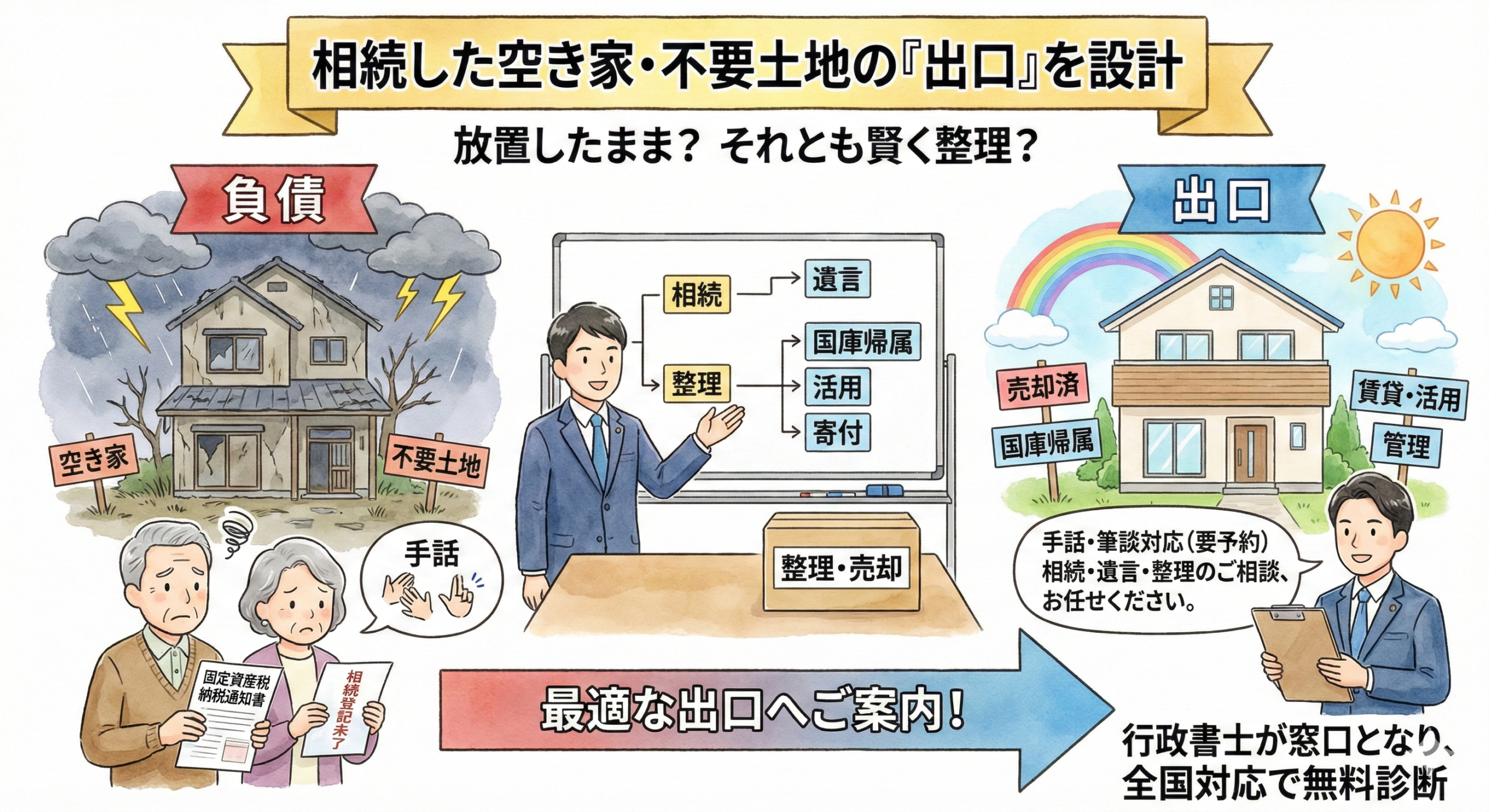 遺品整理と相続手続きを一つの窓口で